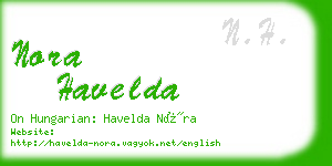 nora havelda business card
